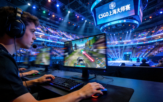 CSGO 上海大师赛比赛场馆与选手操作特写
